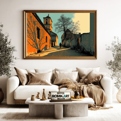 The Old Town Oil Painting - image 5