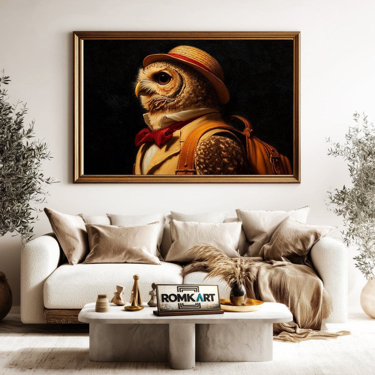 The Owl Traveller Oil Painting - image 5