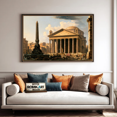 The Pantheon Architectural Oil Painting - image 4