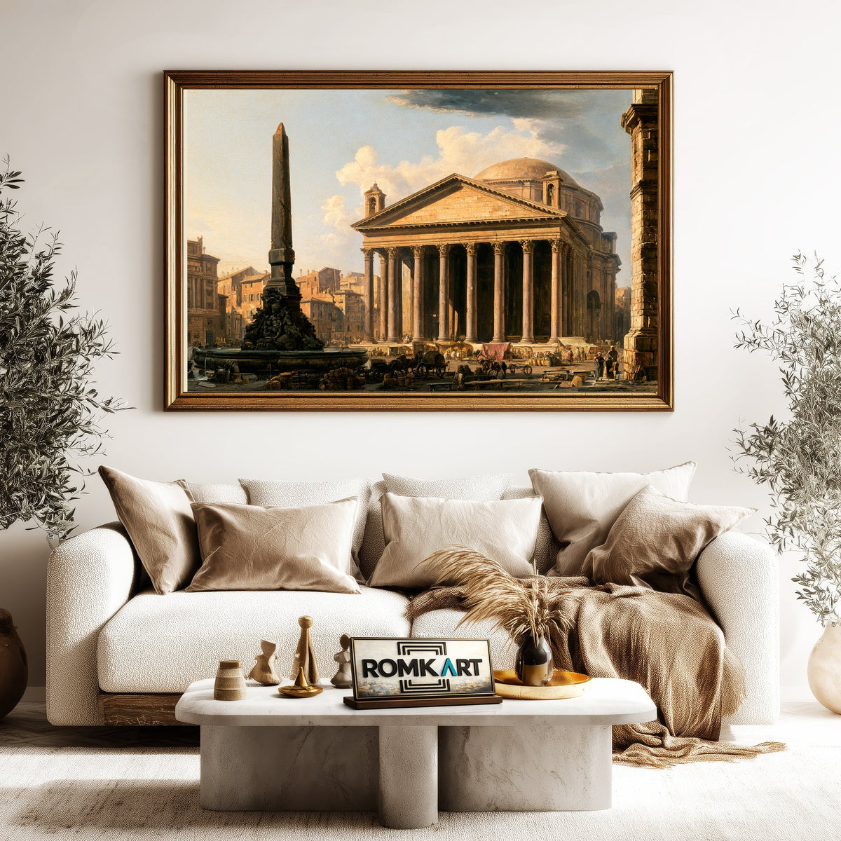 The Pantheon Architectural Oil Painting - image 5
