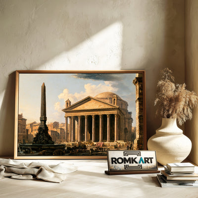 The Pantheon Architectural Oil Painting - image 6