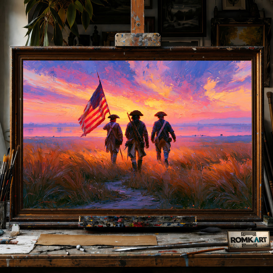 The Patriots hand-painted oil painting on canvas