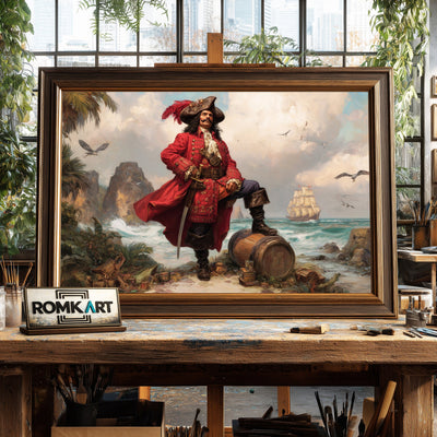 The Pirate Coastal Oil Painting - image 2