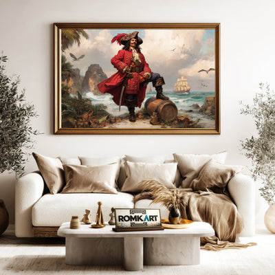 The Pirate Coastal Oil Painting - image 5