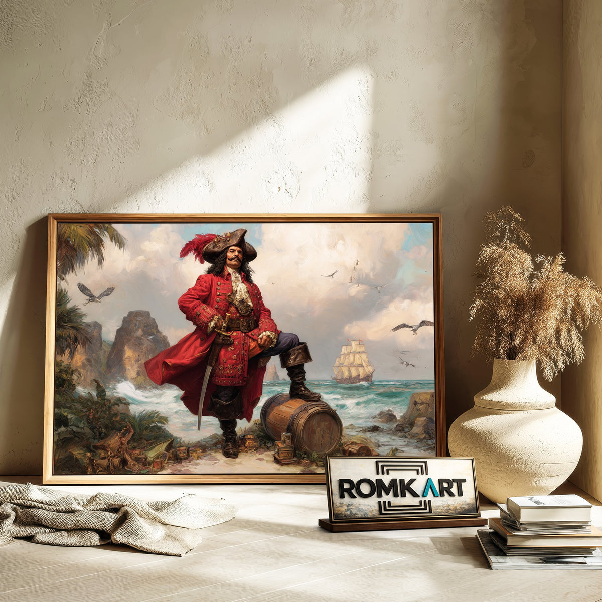 The Pirate Coastal Oil Painting - image 6
