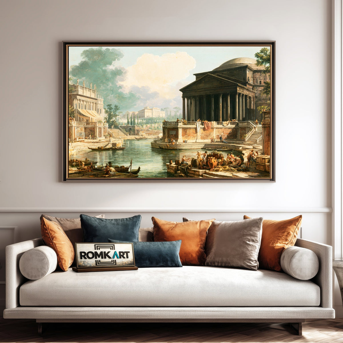 The Roman Pantheon Historical Oil Painting - image 4