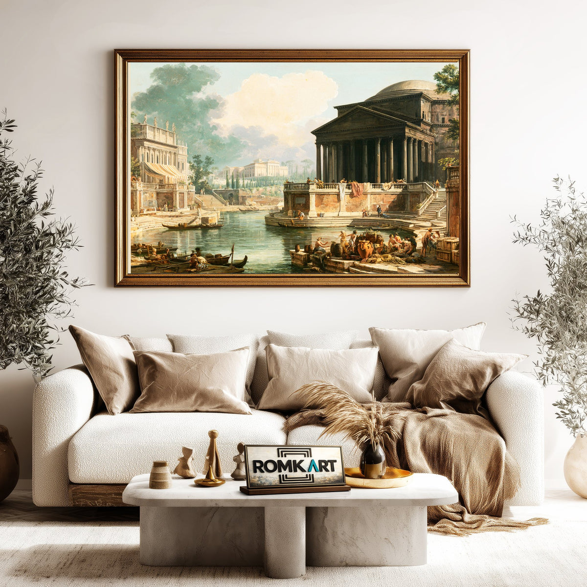 The Roman Pantheon Historical Oil Painting - image 5