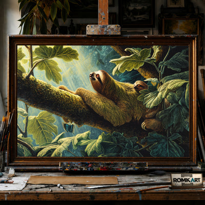 The Sloth Mother hand-painted oil painting on canvas