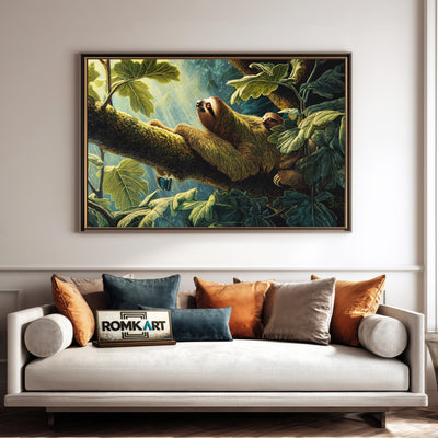 The Sloth Mother Wildlife Oil Painting - image 4