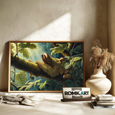 The Sloth Mother Wildlife Oil Painting - image 6