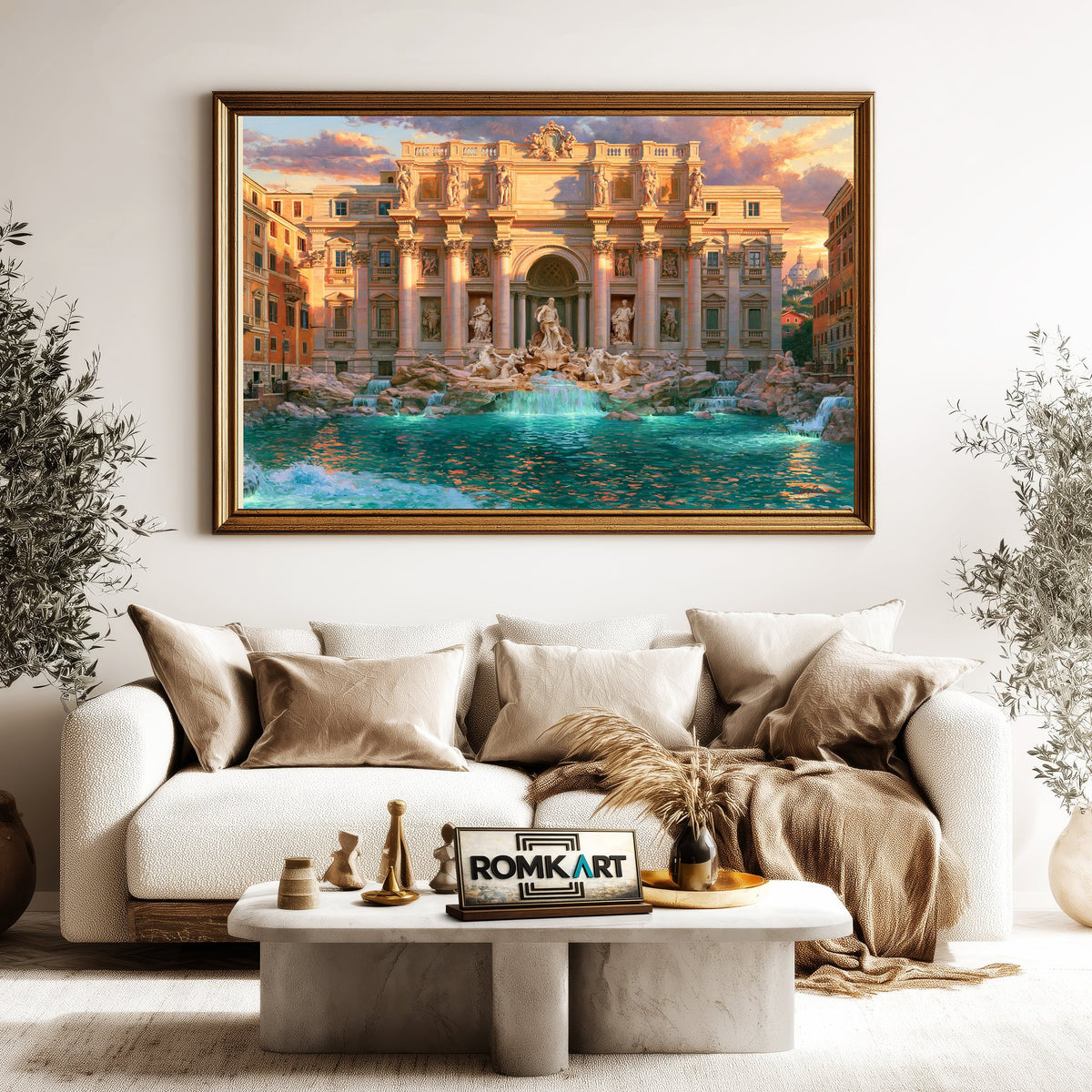 The Trevi Mountain Architectural Oil Painting - image 5