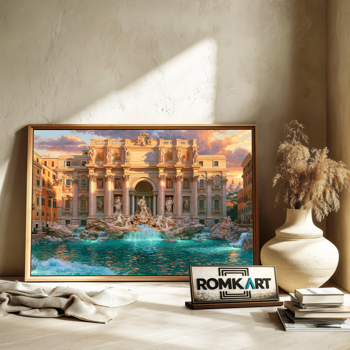 The Trevi Mountain Architectural Oil Painting - image 6