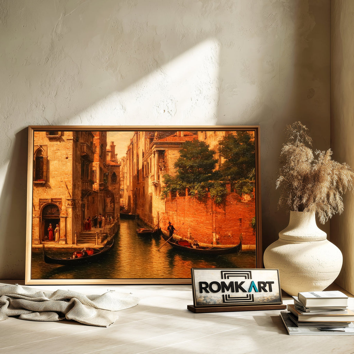 The Venetian Canal Oil Painting - image 6