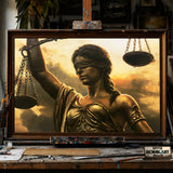 Themis, Goddess of Justice hand-painted oil painting on canvas