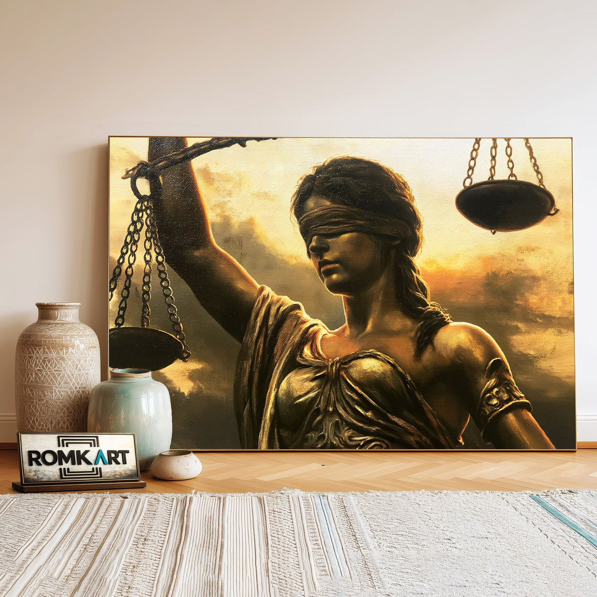 Themis, Goddess of Justice Fantasy Oil Painting - image 3