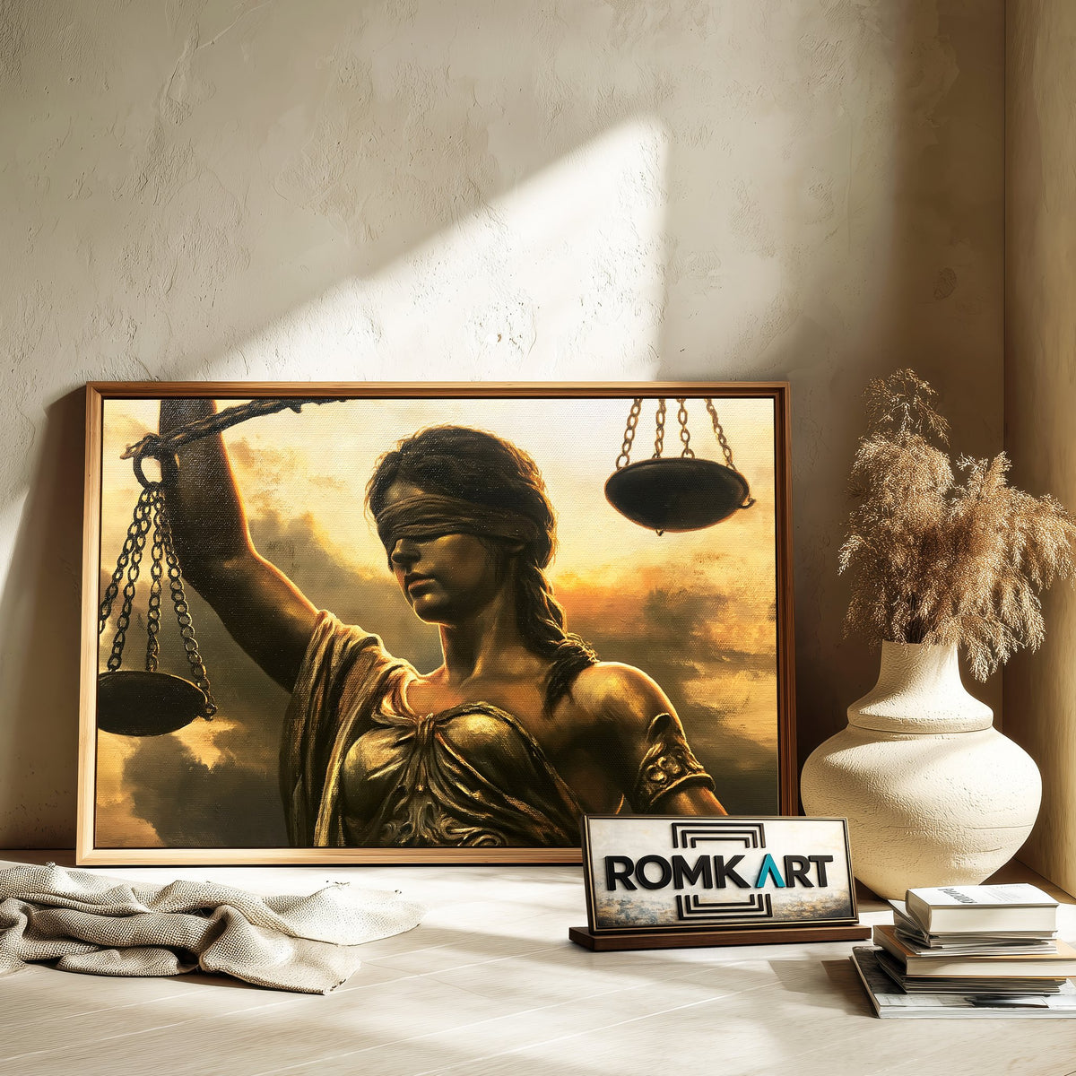 Themis, Goddess of Justice Fantasy Oil Painting - image 6
