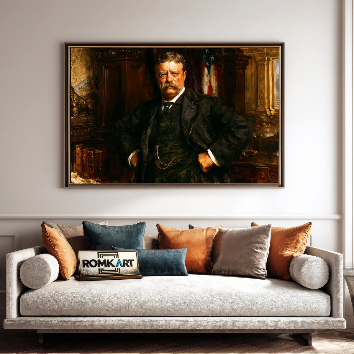 Theodore Roosevelt Presidential Portrait Oil Painting - image 4