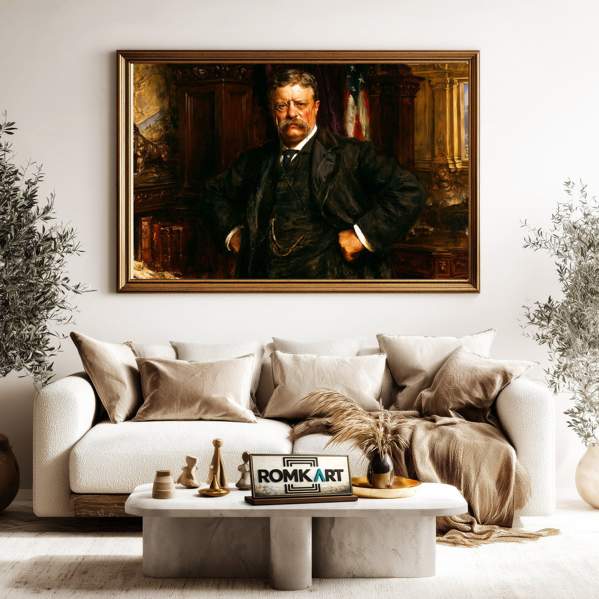 Theodore Roosevelt Presidential Portrait Oil Painting - image 5