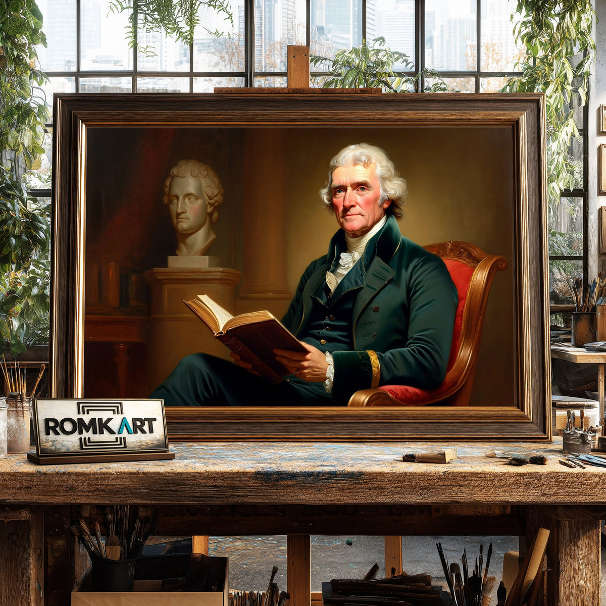 Thomas Jefferson Presidential Portrait Oil Painting - image 2