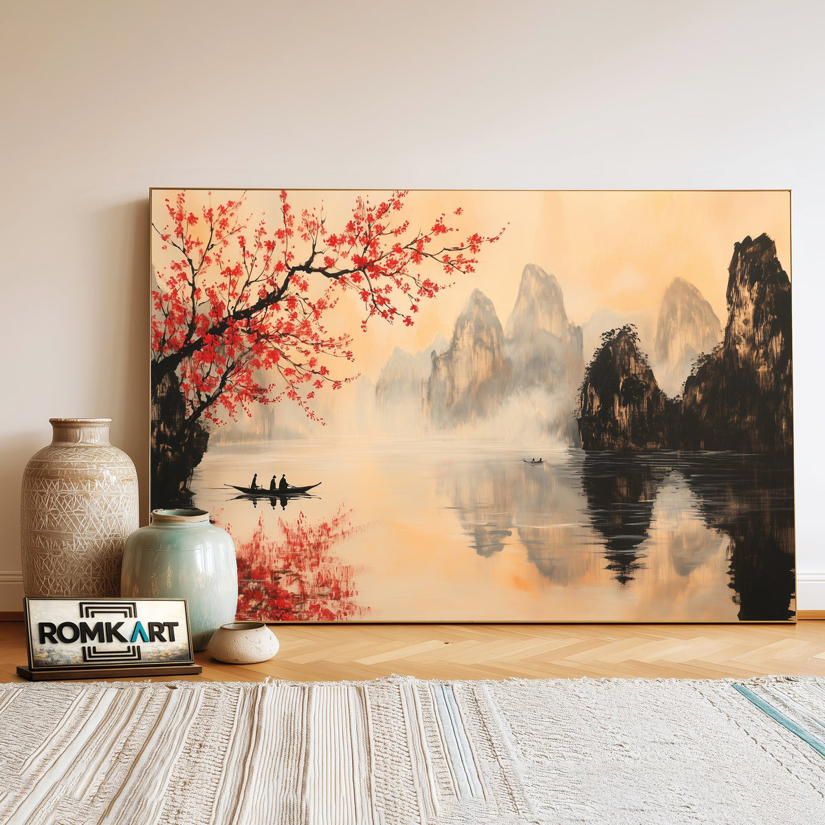 Traditional Chinese Landscape Asian Art Oil Painting - image 3