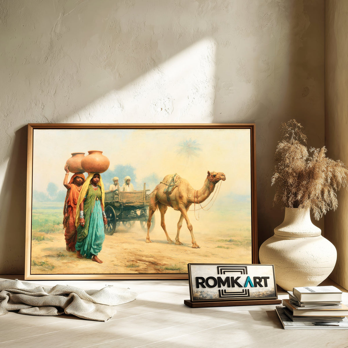 Traditional Indian Rural Oil Painting - image 6