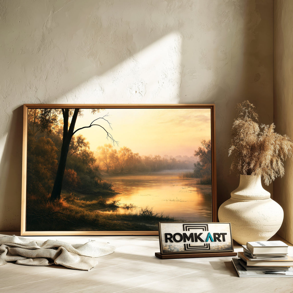 Tranquil River Oil Painting - image 6