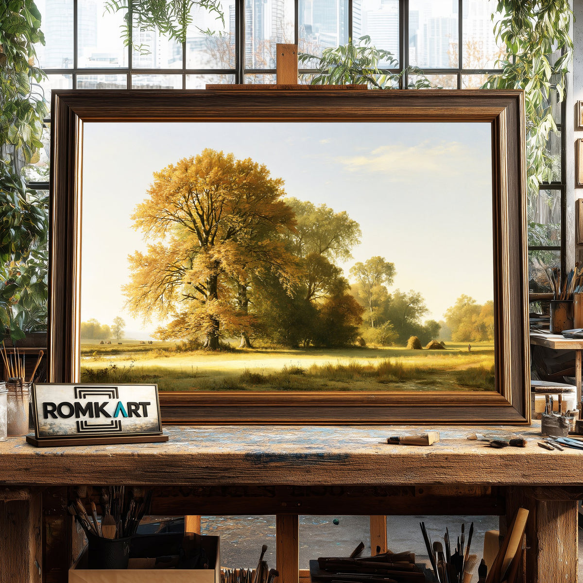 Tranquil Rural Landscape Oil Painting - image 2