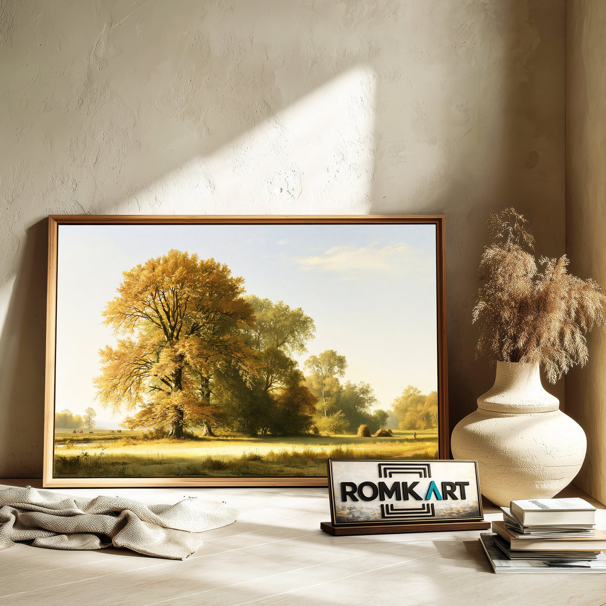 Tranquil Rural Landscape Oil Painting - image 6