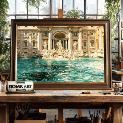Trevi Mountain Landscape Oil Painting - image 2
