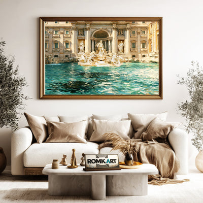 Trevi Mountain Landscape Oil Painting - image 5