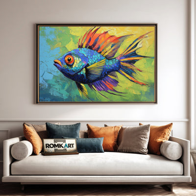 Tropical fish Marine Life Oil Painting - image 4