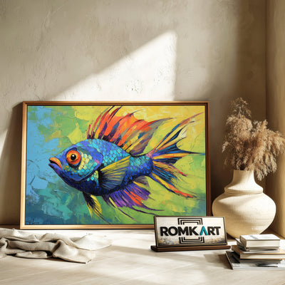 Tropical fish Marine Life Oil Painting - image 6