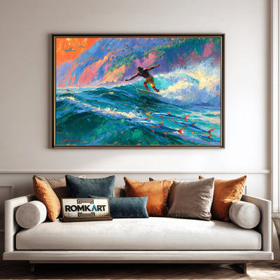 Tropical Hawaiian Beach Seascape Oil Painting - image 4