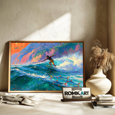 Tropical Hawaiian Beach Seascape Oil Painting - image 6