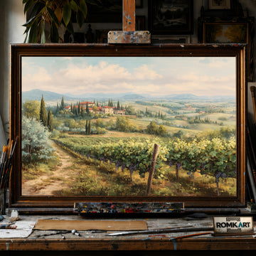 Tuscan Countryside hand-painted oil painting on canvas