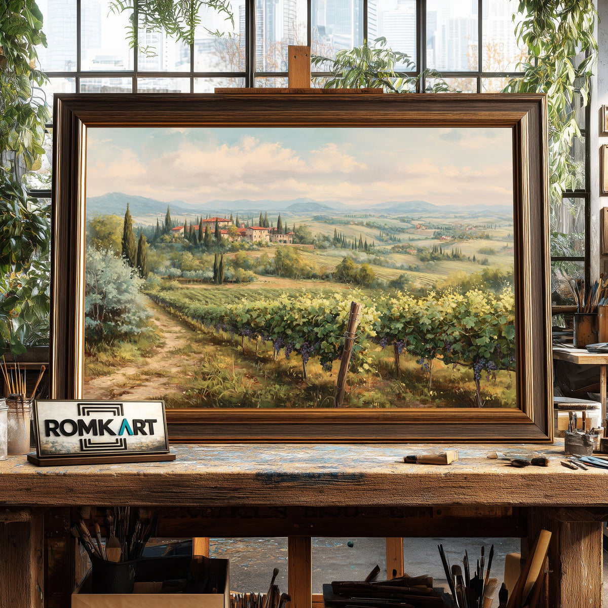 Tuscan Countryside Oil Painting - image 2