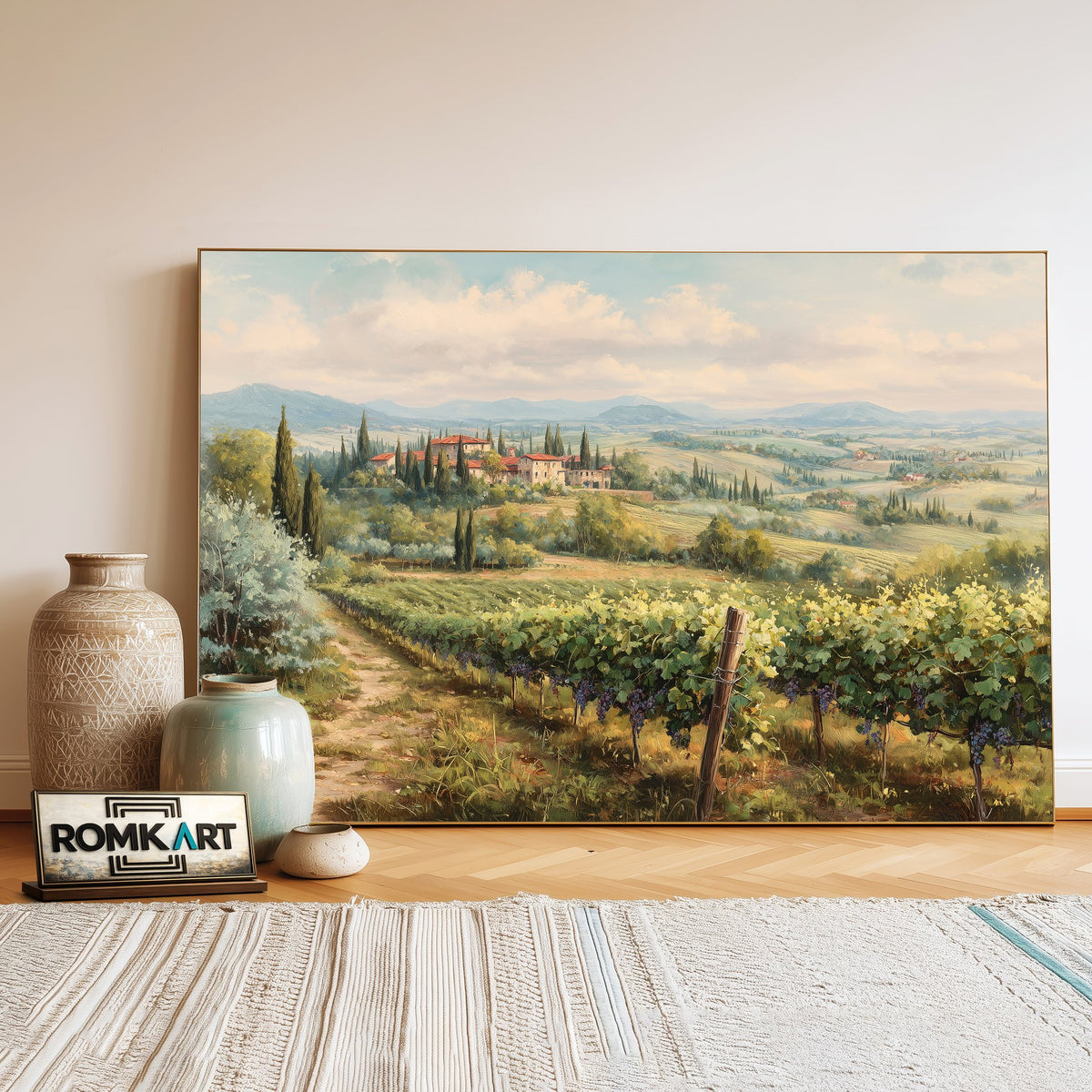 Tuscan Countryside Oil Painting - image 3