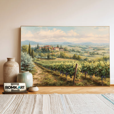 Tuscan Countryside Oil Painting - image 3