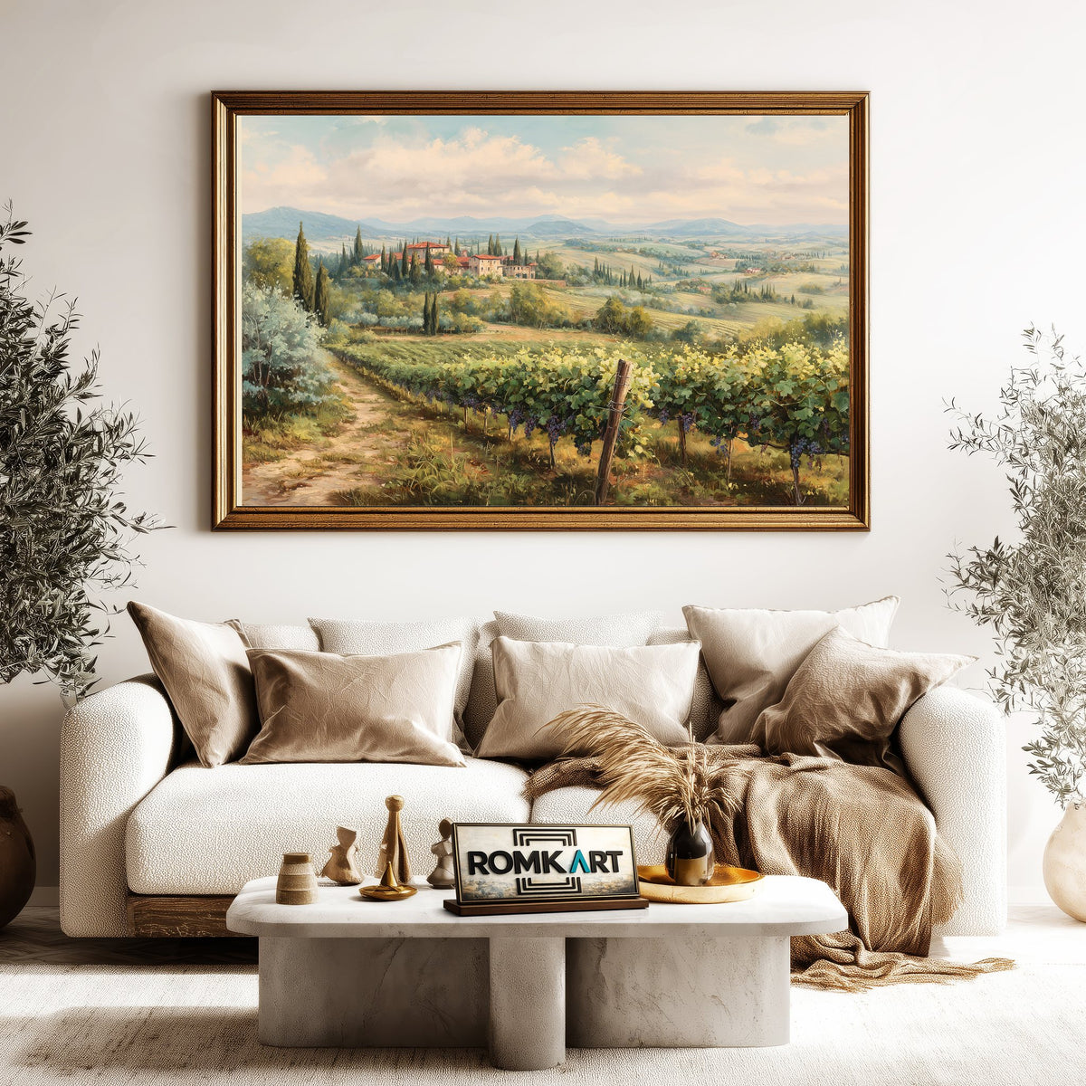 Tuscan Countryside Oil Painting - image 5