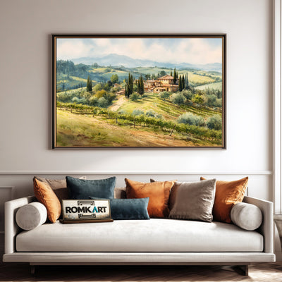 Tuscan Italian Countryside Oil Painting - image 4