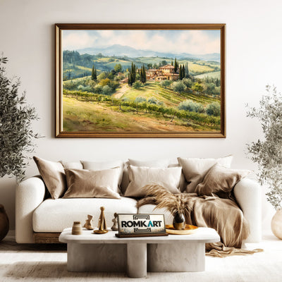 Tuscan Italian Countryside Oil Painting - image 5