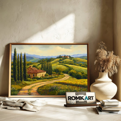 Tuscan landscape Countryside Oil Painting - image 6