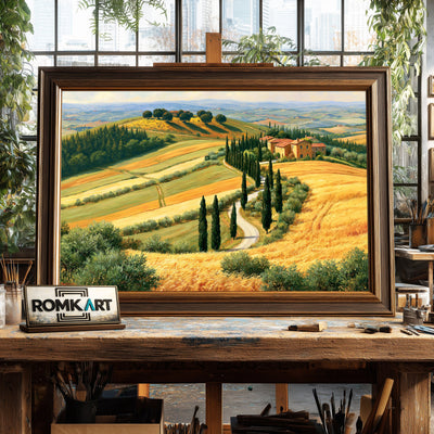 Tuscan Countryside Oil Painting - image 2