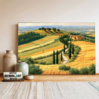 Tuscan Countryside Oil Painting - image 3