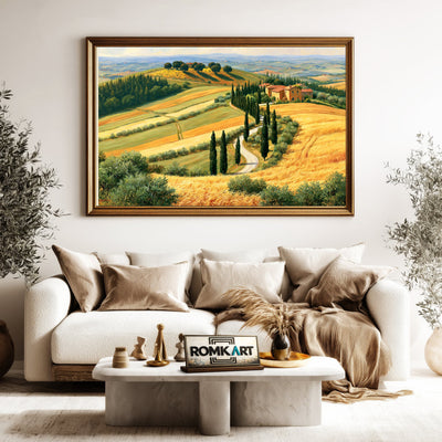 Tuscan Countryside Oil Painting - image 5