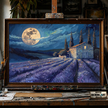 Tuscany Night Scene hand-painted oil painting on canvas