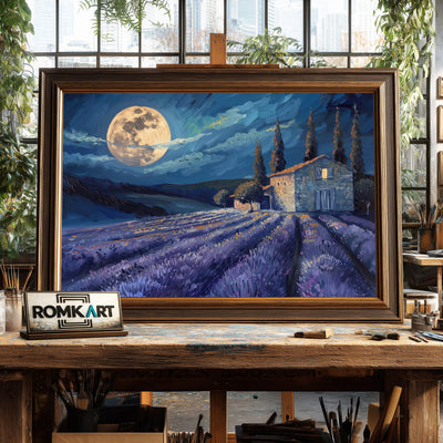 Tuscany Night Scene Countryside Oil Painting - image 2