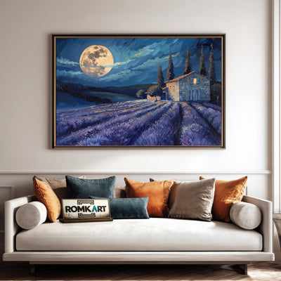 Tuscany Night Scene Countryside Oil Painting - image 4