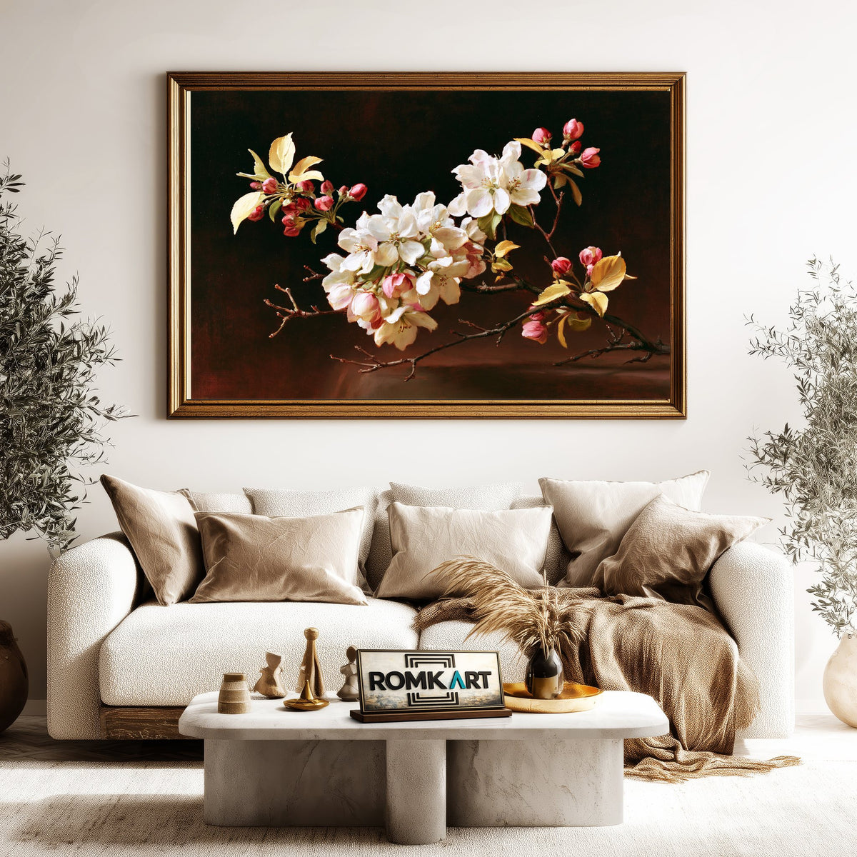 Twisting Apple Branch Oil Painting - image 5