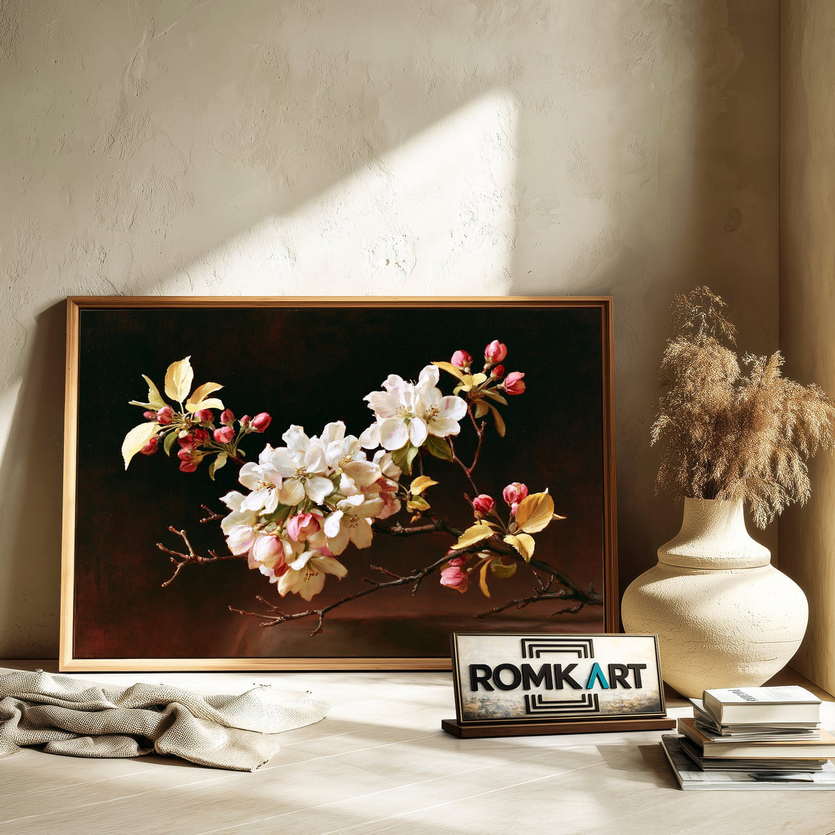 Twisting Apple Branch Oil Painting - image 6